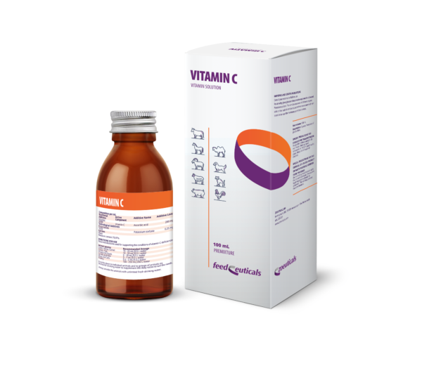 VitaminC-600x521 VITAMIN C, otopina s vitaminima, dopunska krmna smjesa s vitaminima, za goveda, konje, ovce, koze, svinje, perad, pse i mačke - Slika 1